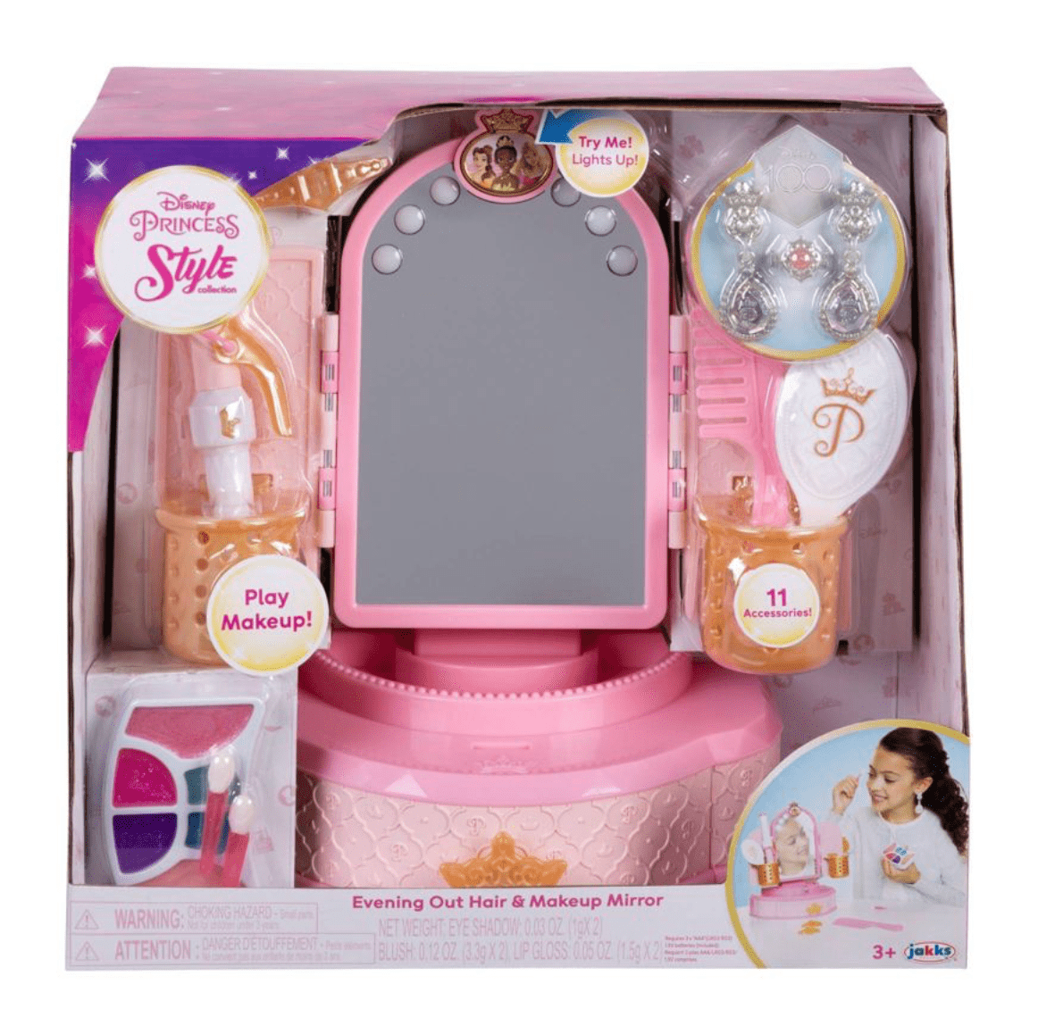 Disney princess sparkling light best sale & sound vanity set