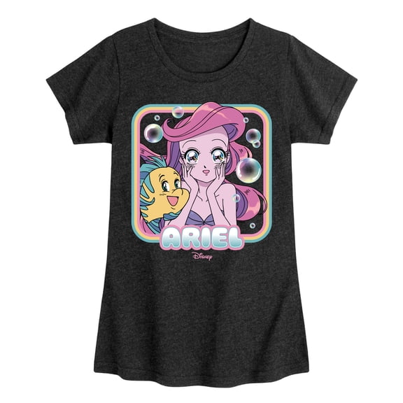 Disney Princess - Surprise Ariel & Flounder - Toddler & Youth Girls Short Sleeve Graphic T-Shirt