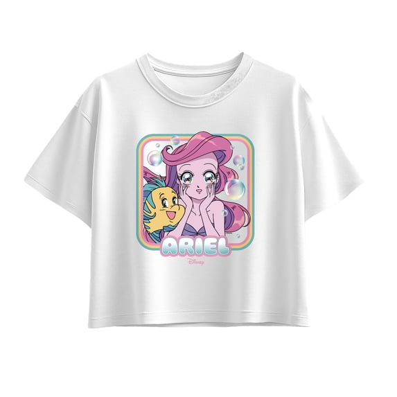 Disney Princess - Surprise Ariel & Flounder Short Sleeve Boxy Graphic T-Shirt