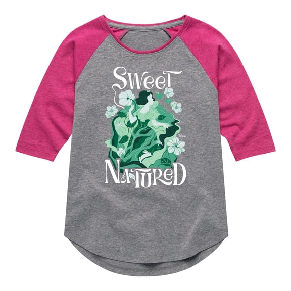 Disney Princess - Sweet Natured - Toddler & Youth Girls Raglan Graphic T-Shirt