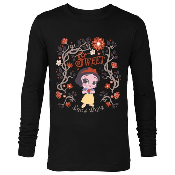 Disney Princess Sweet Snow White Chibi - Long Sleeve T-Shirt for Men - Customized-Black