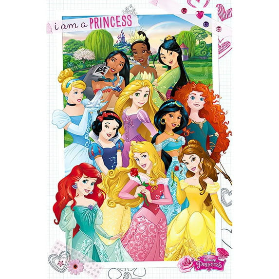 Disney Princess - TV Show / Movie Poster / Print (11 Princesses) (Clear Poster Hanger)