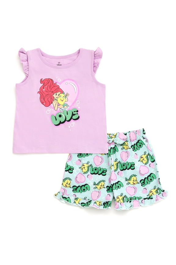 Princess Tank Top and Shorts Outfit Set Toddler to Big Kid