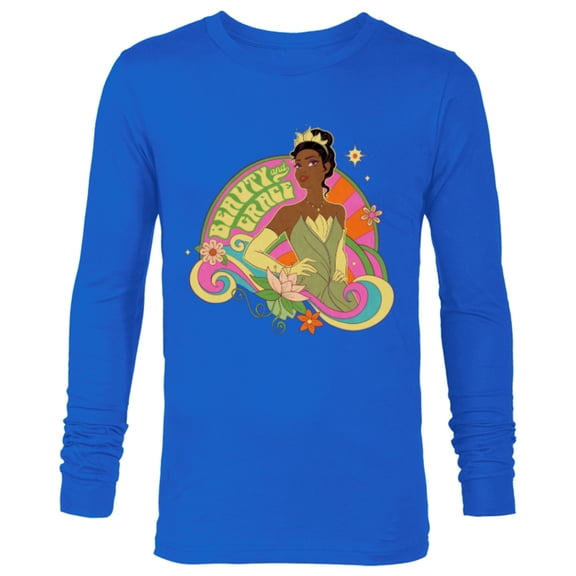 Disney Princess & The Frog Tiana Beauty & Grace - Long Sleeve T-Shirt for Men - Customized-Navy