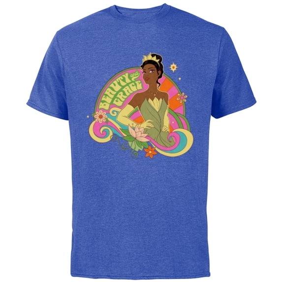 Disney Princess & The Frog Tiana Beauty & Grace - Short Sleeve Cotton T-Shirt for Adults - Customized-Royal Heather