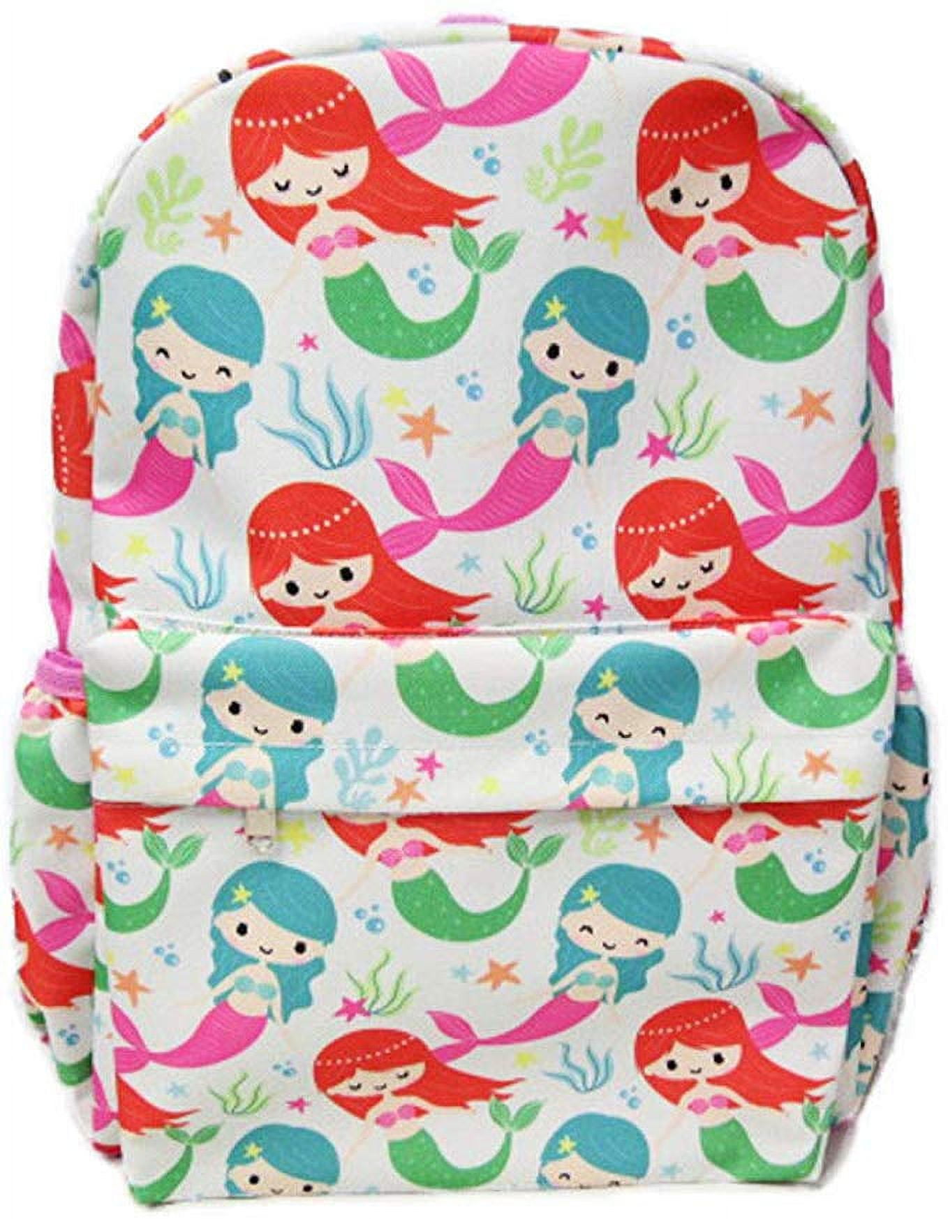 Disney Princess The Little Mermaid 16 inch All Over Print Deluxe Backpack With Laptop Compartment