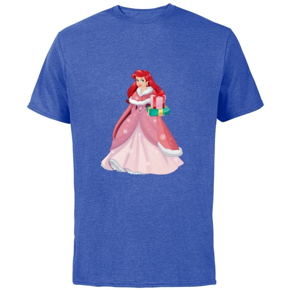 Disney Princess The Little Mermaid Ariel Christmas Gown - Short Sleeve Cotton T-Shirt for Adults - Customized-Royal Heather