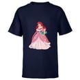 thumbnail image 1 of Disney Princess The Little Mermaid Ariel Christmas Gown - Short Sleeve T-Shirt for Kids - Customized-Navy, 1 of 5