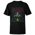 thumbnail image 1 of Disney Princess The Little Mermaid Ariel Christmas Sweater - Short Sleeve T-Shirt for Kids - Customized-Black, 1 of 5