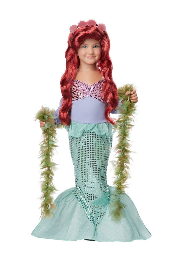The Little Mermaid Ariel Girl's Halloween Fancy-Dress Costume for Toddler, 3T-4T