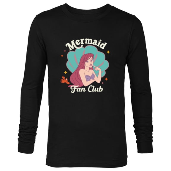 Disney Princess The Little Mermaid Ariel Mermaid Fan Club - Long Sleeve T-Shirt for Men - Customized-Black