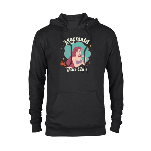 Disney Princess The Little Mermaid Ariel Mermaid Fan Club - Pullover Hoodie for Adults - Customized-Black