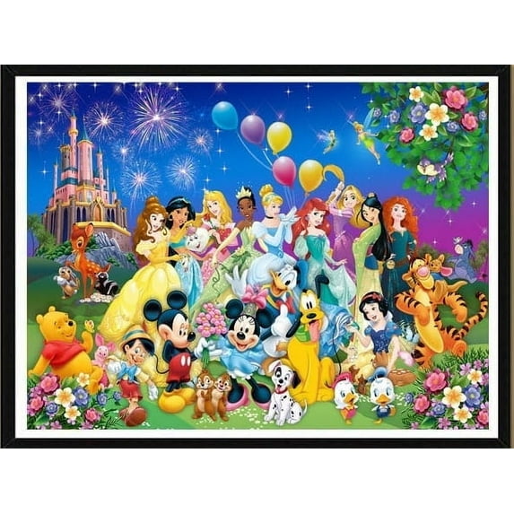 Princess Theme DIY Diamond Painting Kits for Adult,5D Full Drill Craft Painting Kits Home Wall Decor,12 x 16 inch.