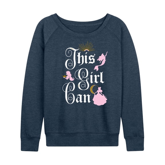 Disney Princess - This Girl Can - Women's Lightweight French Terry Long Sleeve Shirt