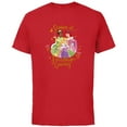 thumbnail image 1 of Disney Princess Tiana Ariel Rapunzel Friendship and Giving - Short Sleeve Cotton T-Shirt for Adults - Customized-Red, 1 of 5