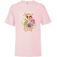 thumbnail image 1 of Disney Princess Tiana Ariel Rapunzel Friendship and Giving - Short Sleeve T-Shirt for Kids - Customized-Soft Pink, 1 of 5