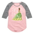 thumbnail image 1 of Disney Princess - Tiana Box Outline - Toddler And Youth Girls Raglan Graphic T-Shirt, 1 of 5