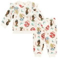 thumbnail image 1 of Disney Princess Tiana Cinderella Ariel Newborn Baby Girls Fleece Sweatshirt and Pants Set Princess / White 0-3 Months, 1 of 5