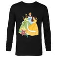 thumbnail image 1 of Disney Princess Tiana, Cinderella & Belle Holiday - Long Sleeve T-Shirt for Men - Customized-Black, 1 of 5