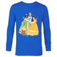 thumbnail image 1 of Disney Princess Tiana, Cinderella & Belle Holiday - Long Sleeve T-Shirt for Men - Customized-Navy, 1 of 5