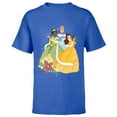 thumbnail image 1 of Disney Princess Tiana, Cinderella & Belle Holiday - Short Sleeve T-Shirt for Kids - Customized-Royal, 1 of 5