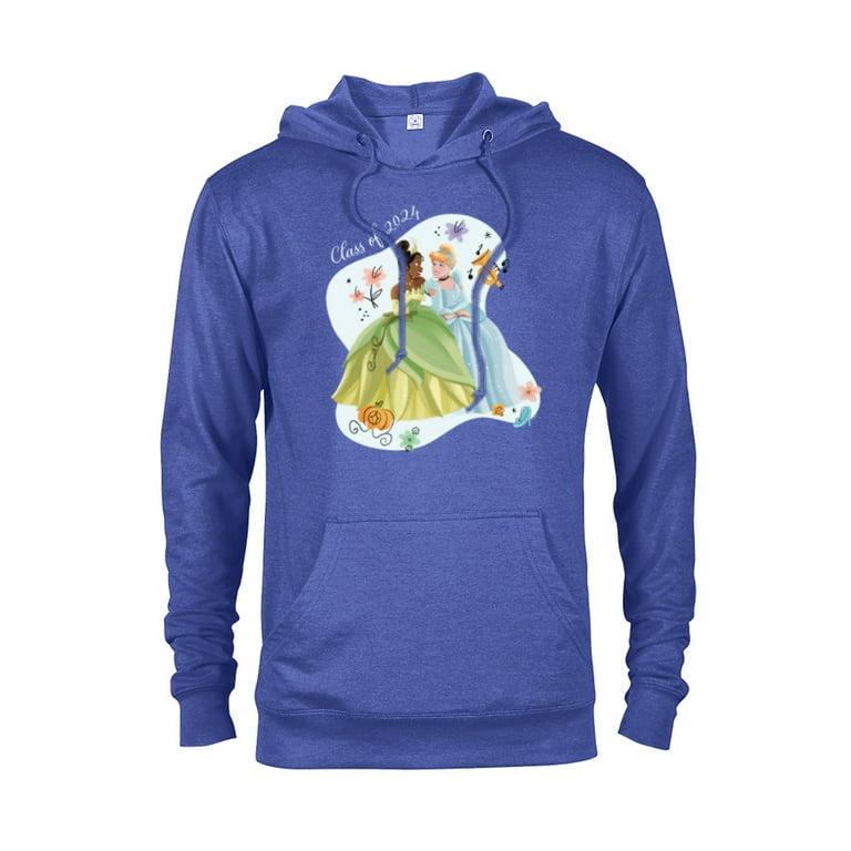 Disney Princess Tiana Cinderella Graduation Class of 2024 Pullover Hoodie for Adults Customized Royal Heather Walmart