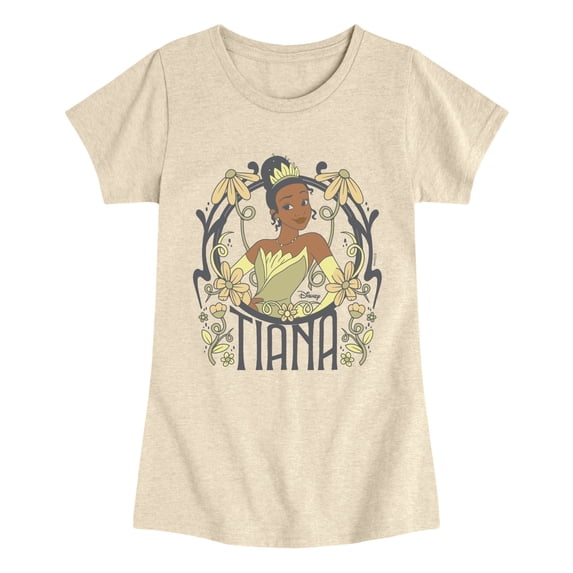 Disney Princess - Tiana Floral Nouveau Fitted Short Sleeve Graphic T-Shirt