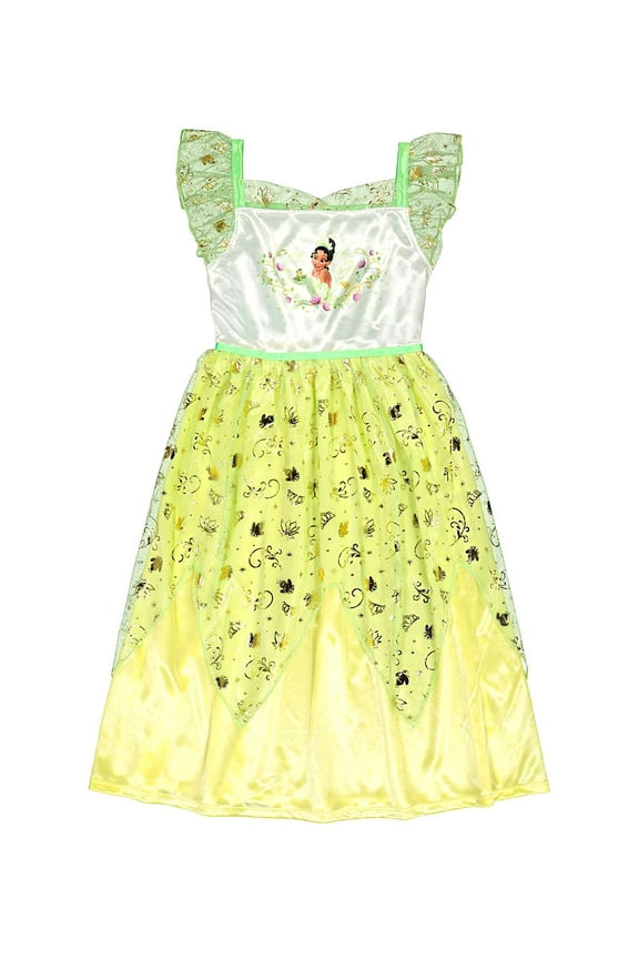 Princess Tiana Girls Nightgown Pajama, Green, Size: 2T
