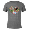 thumbnail image 1 of Disney Princess Tiana Heart Kiss - Short Sleeve Blended T-Shirt for Adults – Customized-Dark Heather, 1 of 5