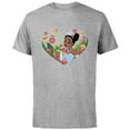 thumbnail image 1 of Disney Princess Tiana Heart Kiss - Short Sleeve Cotton T-Shirt for Adults - Customized-Athletic Heather, 1 of 5