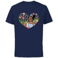 thumbnail image 1 of Disney Princess Tiana Heart Kiss - Short Sleeve Cotton T-Shirt for Adults - Customized-Navy, 1 of 5