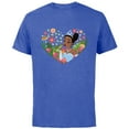 thumbnail image 1 of Disney Princess Tiana Heart Kiss - Short Sleeve Cotton T-Shirt for Adults - Customized-Royal Heather, 1 of 5