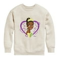 thumbnail image 1 of Disney Princess - Tiana Hearts - Boys and Girls Youth Crewneck Fleece Sweatshirt, 1 of 4