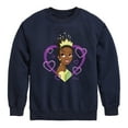 thumbnail image 1 of Disney Princess - Tiana Hearts - Boys and Girls Youth Crewneck Fleece Sweatshirt, 1 of 4