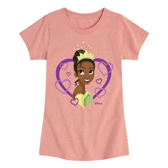 Disney Princess - Tiana Hearts - Valentine's Day - Toddler And Youth Girls Short Sleeve Graphic T-Shirt
