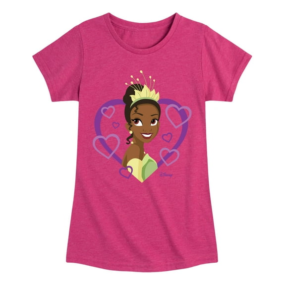 Disney Princess - Tiana Hearts - Valentine's Day - Toddler And Youth Girls Short Sleeve Graphic T-Shirt
