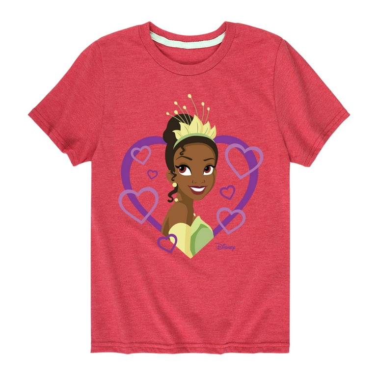Disney Princess Tiana Hearts Valentine's Day Youth Short
