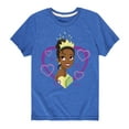 thumbnail image 1 of Disney Princess - Tiana - Hearts - Valentine's Day - Youth Short Sleeve Graphic T-Shirt, 1 of 3