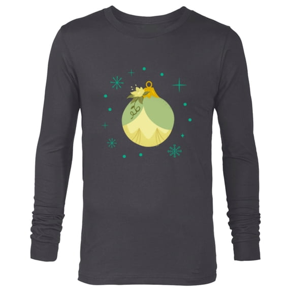 Disney Princess Tiana Holiday Christmas Ornament - Long Sleeve T-Shirt for Men - Customized-Charcoal Heather
