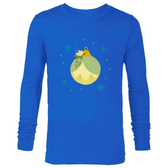 Disney Princess Tiana Holiday Christmas Ornament - Long Sleeve T-Shirt for Men - Customized-Navy
