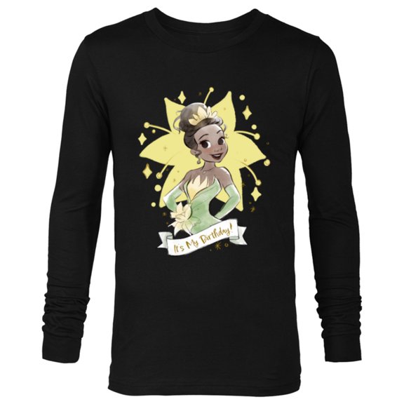 Disney Princess Tiana It’s My Birthday - Long Sleeve T-Shirt for Men - Customized-Black