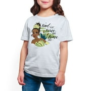 Disney Princess - Tiana Kind Fierce Brave - Toddler And Youth Short Sleeve Graphic T-Shirt