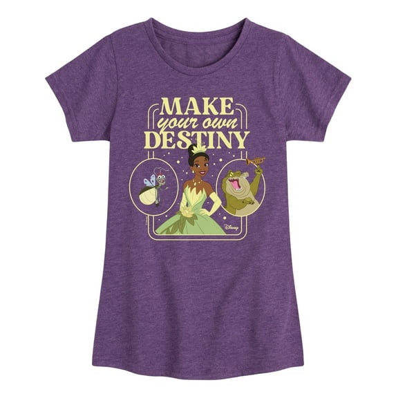 Disney Princess - Tiana Make Your Own Destiny - Girls Fitted Short Sleeve T-Shirt