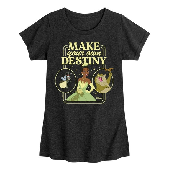 Disney Princess - Tiana Make Your Own Destiny - Girls Fitted Short Sleeve T-Shirt