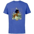thumbnail image 1 of Disney Princess Tiana Modern Art Deco Style - Short Sleeve Cotton T-Shirt for Adults - Customized-Royal Heather, 1 of 5