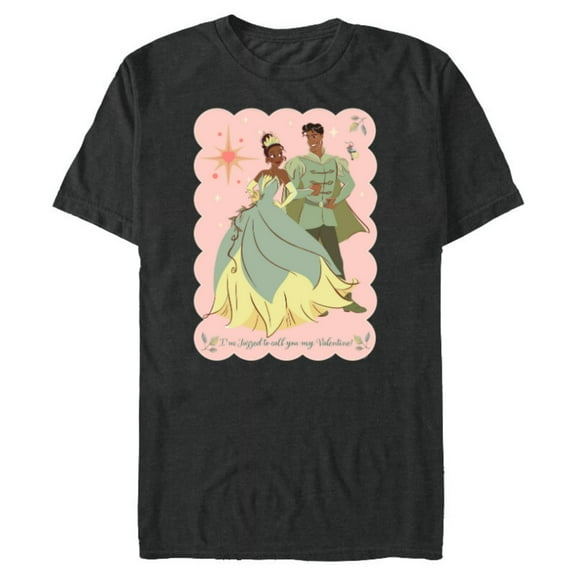 Disney Princess Tiana Naveen Jazzed to Call You My Valentine - Short Sleeve Blended T-Shirt for Adults - Customized-Dark Heather