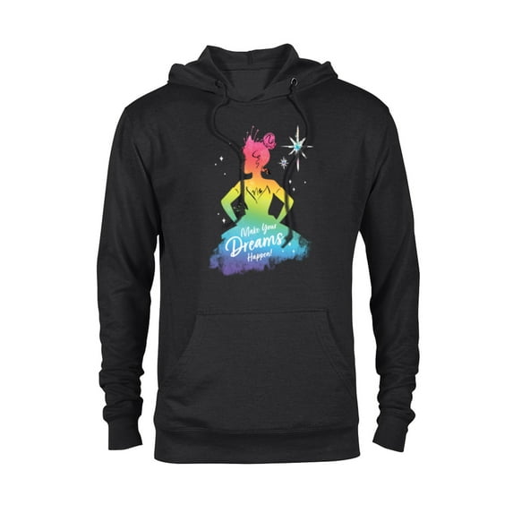 Disney Princess Tiana Rainbow Make Your Dreams Happen- Pullover Hoodie for Adults - Customized-Black