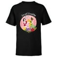 thumbnail image 1 of Disney Princess Tiana Rapunzel Snow White Joy and Friendship - Short Sleeve T-Shirt for Kids - Customized-Black, 1 of 5