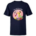thumbnail image 1 of Disney Princess Tiana Rapunzel Snow White Joy and Friendship - Short Sleeve T-Shirt for Kids - Customized-Navy, 1 of 5