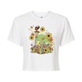 thumbnail image 1 of Disney Princess - Tiana Retro Florals - Junior's Cropped T-Shirt, 1 of 4